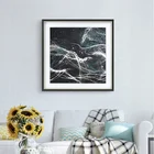 Newest Design Silver Printed Aurora Glass Frame Wall Decor Stretched Abstract Canvas Painting Artwork