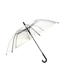 21inch Wholesale Plastic Clear Transparent POE Gift Rain Straight Cheap Umbrellas
