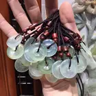 Green Pendant New Arrival China Good Real Natural Green Buckle Button Jade Pendant For Peace