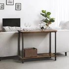 Designer Furniture Manufacturer Rustic Wood Console Table Metal Wood French Hall Long Table Behind Couch