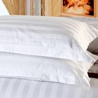 Top quality Pure Cotton 3cm Stripe Fabric Bedroom Linens Luxury Hotel Bedsheets