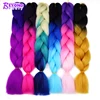 hot water Ombre Darling braiding hair Synthetic Hair Extensions supplies Soft braiding hair packaging Purple Gray blonde colour