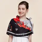 fashion brunei hand rolled hem twill square silk scarf printing