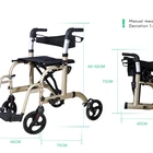 Elderly aged daily mobility walker shopping rollator for adult