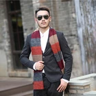 Acrylic Scarf Acrylicscarf Women Men Wholesale OEM Custom Knit Acrylic Scarf Plaid Check Striped Scarves For Winter