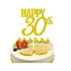 18/20/30/40/50/60th Anniversary Cupcake Topper Glitter Silhouette Cake Topper Party Cake Decoration Birthday Cake Topper
