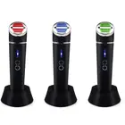 Beauty personal care heated skin rejuvenation anti aging infrared facial massager with red led photon