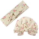Baby and Mommy Floral Knotted Turban Headbands Soft Cute Toddler Hat QandSweat Hair Accessories