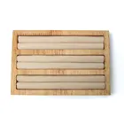 Ring Stand Ear Stud Holder Wood Jewelry Display Tray