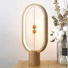 creative wood hengpro balance lamp led desk gift magnetic bedside lamp for home decoration