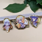 custom sparkle gold anime acrylic specular keychain epoxy charm as a promotional gift