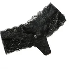 High-grade transparent lace openwork underwear girls triangle cotton ankle thong ladies sexy low waist T pants