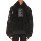 OEM Streetwear Custom Print Logo Patch Shoulder Zip Pullover Hoodie Men