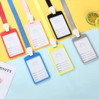 One-Stop Service Card Holder Id ID Card Holder Plastic Push Badge Name Tag Holder Assorted Colors