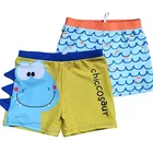 Boys Boardshorts UPF 50+ Sun Protection Swim Trunks with Sun Cap 2 Pack