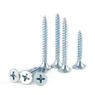 Blue Electro Galvanized Nail Double Ribbing Phillips Bugle Head Dry Wall Screw to Wood