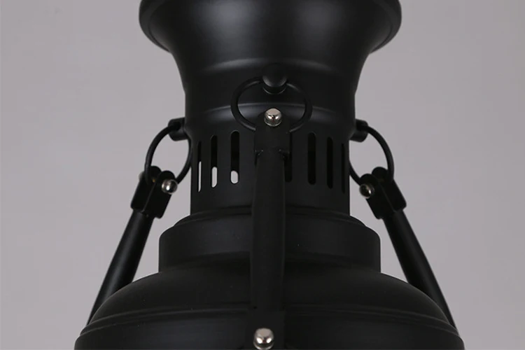 Restaurant bar cafe industrial vintage black gold silver E27 iron pendant lamp