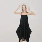 Back embossed print sling black long women party evening dresses