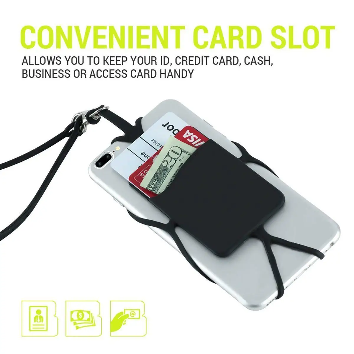 silicone phone card holder