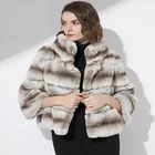 Stylish and luxurious rex chinchilla fur coat for Women
