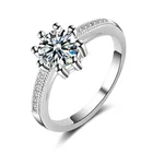 Latest Designs Adjustable Wedding 925 Silver Crystal Engagement Ring
