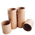 Wholesale Custom printing Recyclable Paper Tea Round Packing Box Kraft Paper Cardboard Packaging Cylinder Box With Lid