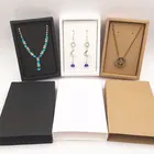 DIY Blank Kraft/Black/White Cardboard Slide Drawer Box Kraft Paper Gift Sliding Box