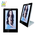 Indoor Stand 15.6 Inch Glass Portable Lcd Tv Ad Digital Display Interactive Table Top For Kiosk Software