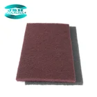 5"x8" Red kitchen cleaning sponge scouring pad with mesh