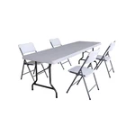 Factory Direct Supply Bulk White Folding Wedding Dining Table With Chairs