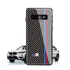 Carbon Fiber Tempered Glass Phone Case For Samsung S10 Plus Case S9 S8 With Car Logo cover For Samsung note 9/note 8