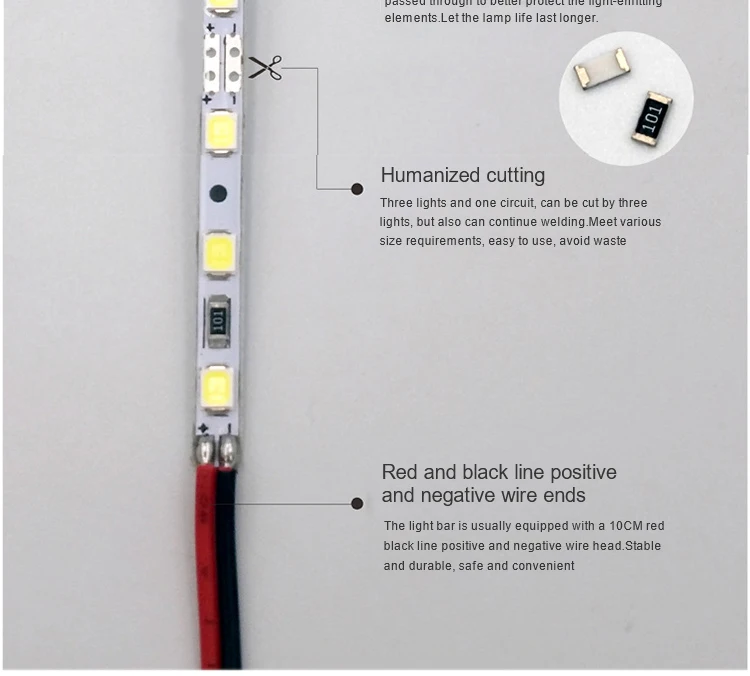 4MM narrow board LED Hard Light Bar DC12V 90 beads rigid light strip for backlighting