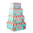 Paper packaging Luxury custom design white card handle cake box with competitive price