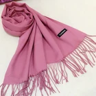 Cashmere Scarf Cashmerecashmere Wholesale Fashion Solid Color Pashmina Cashmere Long Scarf With Tassel