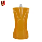 Special Shaped Plastic Clear Fruit Juice Spout Pouch Bag