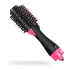 Private Label Electric Hair Rotating Brushes & Portable Hair Straightener Brush with Comb