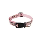 Heat Transfer Printing Flower Pattern Adjustable Dog Collar