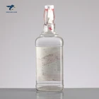 Low Price High Grade Vodka Liquor Whiskey Glass Bottle Swing Top