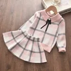 Set Clothing Baby Hot Selling Boutique Plaid Sweater Skirt Set Clothing Baby Girl's Clothes