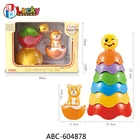 Baby Toys Early Educational Counting Bears Eco Children Bath Time Plastic Baby Stacking Cups Toys With Ball