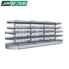 Shelf supermarket wire mesh gondola shelving display rack