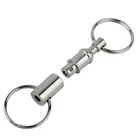 Promotional custom metal detach pull-apart key ring snap keychain