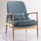 Commercial 5 star hotel lobby furniture wooden frame sofa chair