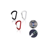 Wholesale Assorted Colors D Shape Mini Aluminum Carabiner Key Chain Clip Hook Small Carabiner Keychain