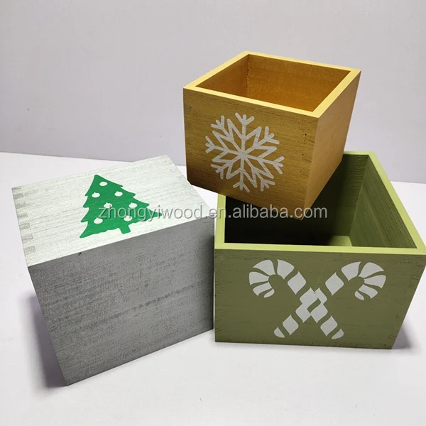 2019 wholesale set of 3 christmas coloful gift boxes