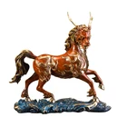 brass dragon horse statue home decor furnishing china fine artwork custom