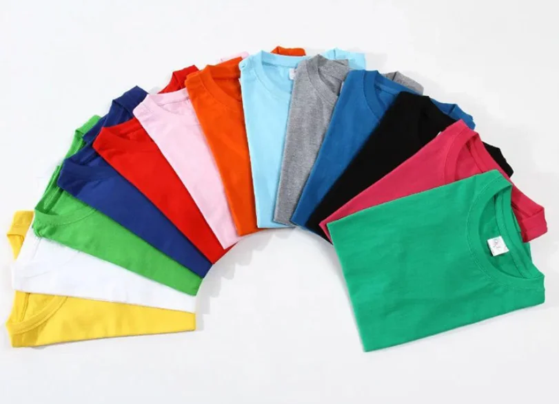 Men 50% cotton 50% polyester plain Blank Tee Shirt Wholesale Custom Logo t shirt Wholesale