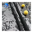 Wholesale polyester satin embroidery fabric with 5MM sequins for fashion clothing