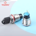 19mm key switch 3pin 6pin 1NO1NC 2NO2NC 3~250VAC/DC