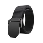 Mens Nylon Webbing No Metal Buckle Military Tactical Web Belt